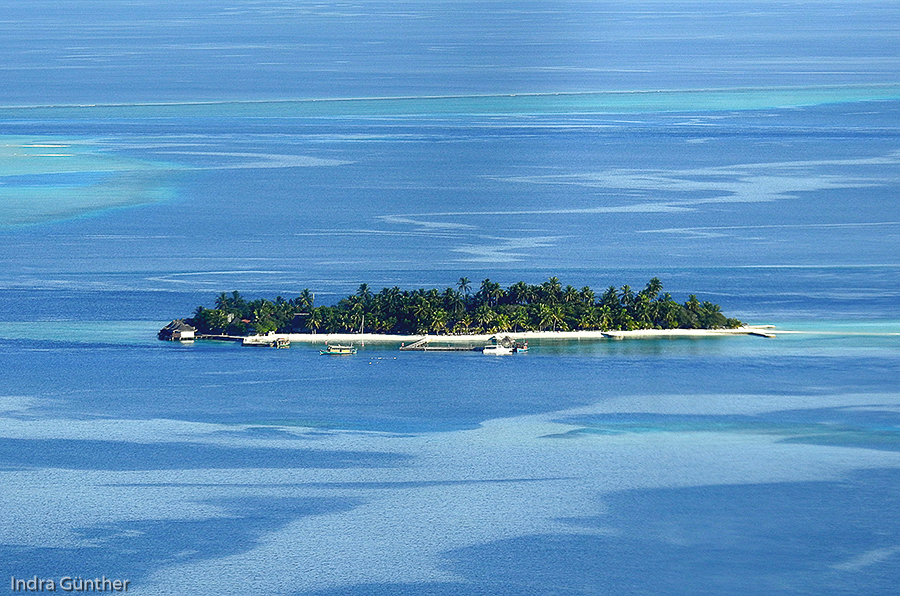 Anflug auf Dhiggiri Malediven, April 2015