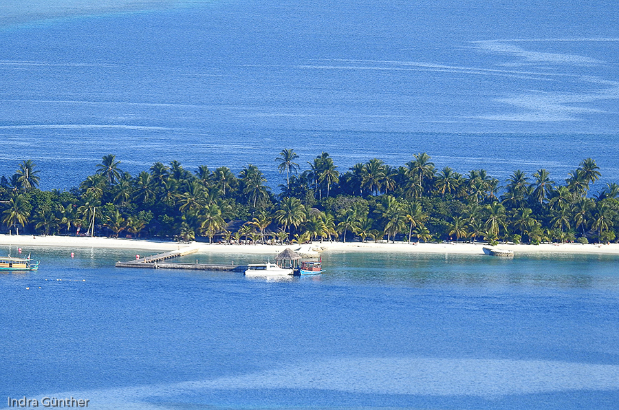 Anflug auf Dhiggiri Malediven, April 2015